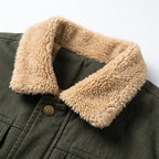 AlpineTrail - Men's Lined Button-Down Sherpa Jacket