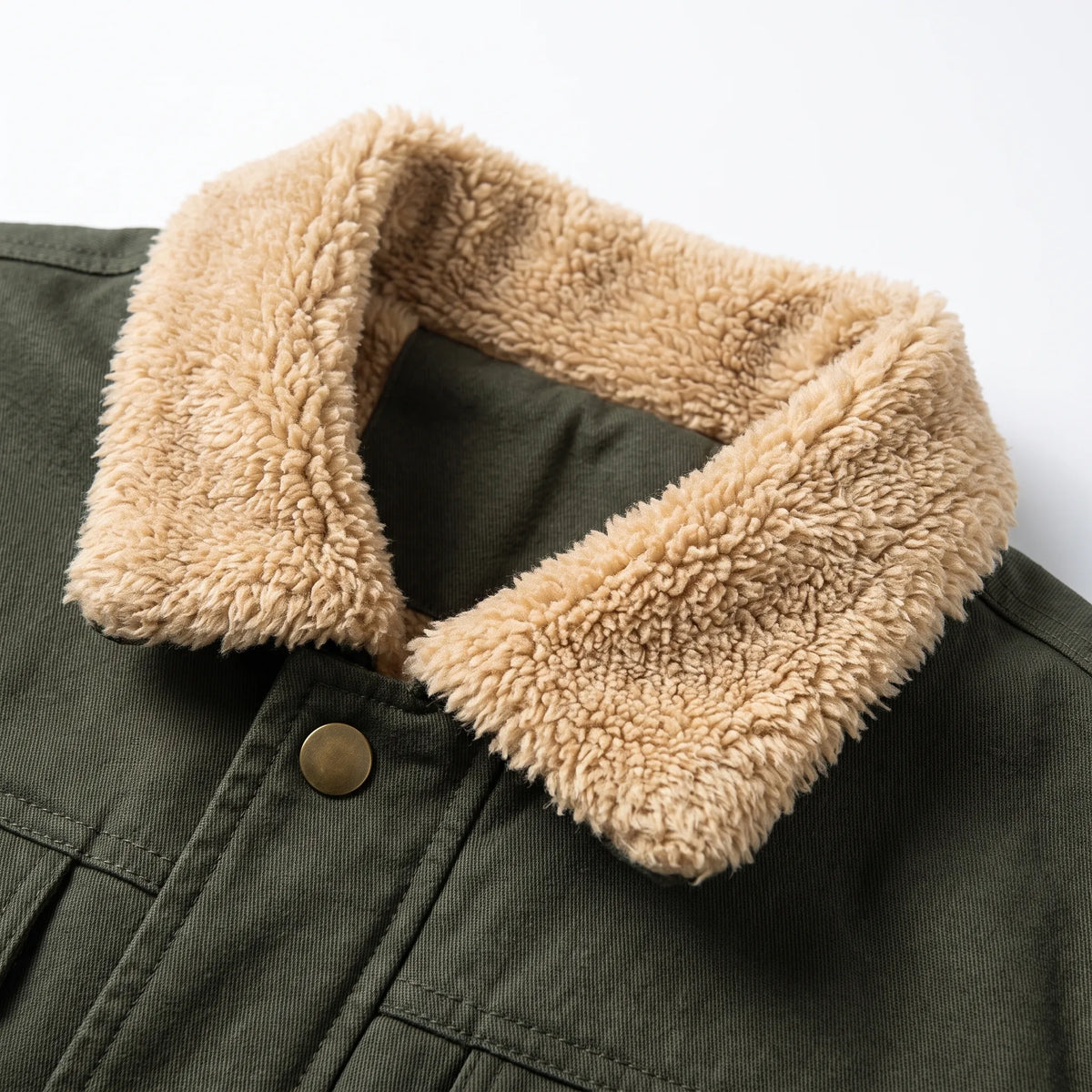AlpineTrail - Men's Lined Button-Down Sherpa Jacket