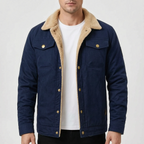 AlpineTrail - Men's Lined Button-Down Sherpa Jacket
