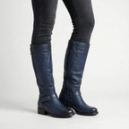 Aurala | Classic Round Toe Knee High Boots
