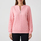CableLuxe | Women's Zip Up Sweater