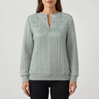 CableLuxe | Women's Zip Up Sweater