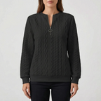 CableLuxe | Women's Zip Up Sweater