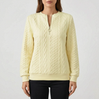 CableLuxe | Women's Zip Up Sweater