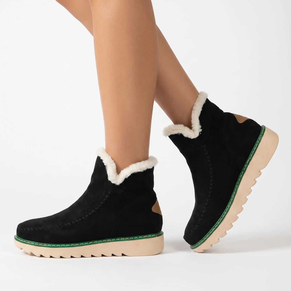 CozyStep | Fleece-Lined Platform Ankle Boots