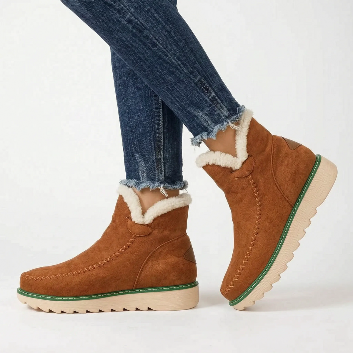 CozyStep | Fleece-Lined Platform Ankle Boots
