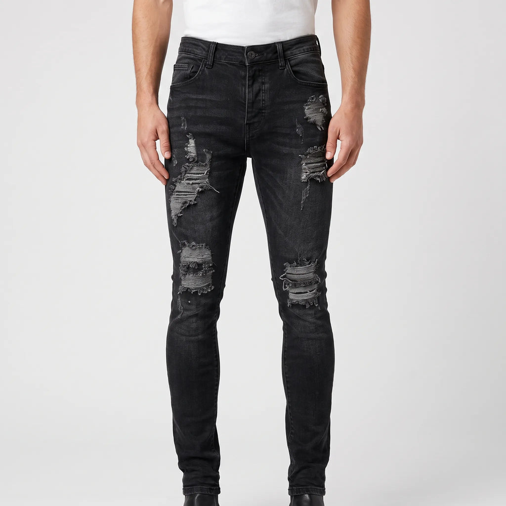 EdgeDenim - Skinny Distressed Men's Ripped Jeans