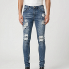 EdgeDenim - Skinny Distressed Men's Ripped Jeans