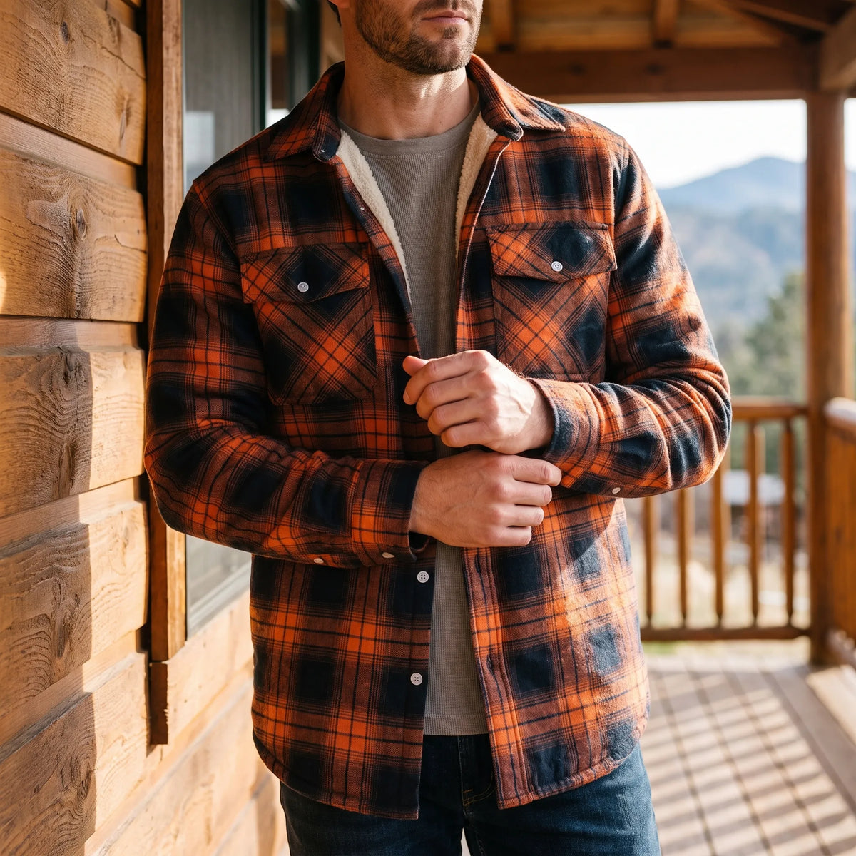 Lumberjacka - Men's Lined Plaid Winter Jacket
