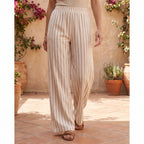 Stripeora | Striped Wide Leg Pants