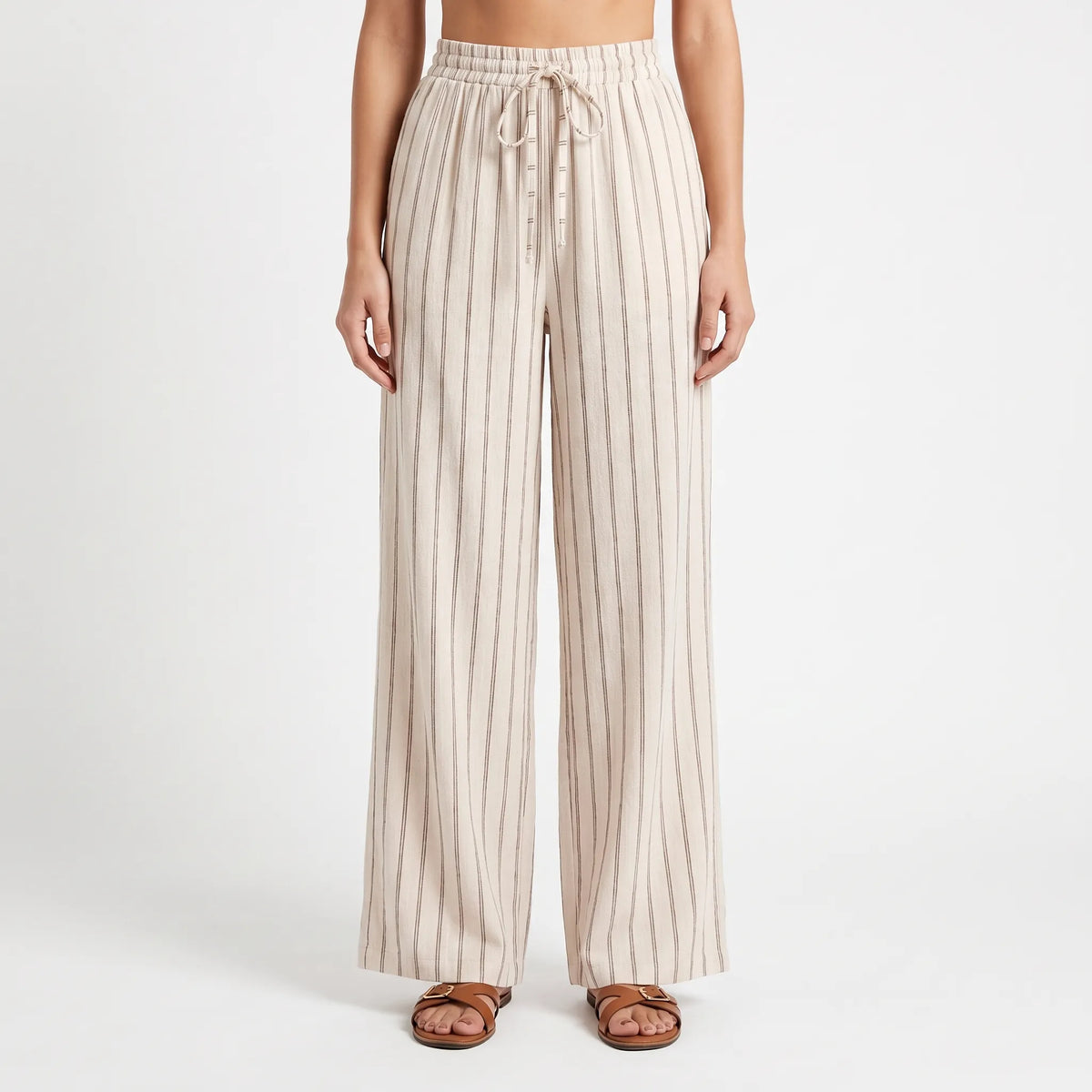 Stripeora | Striped Wide Leg Pants