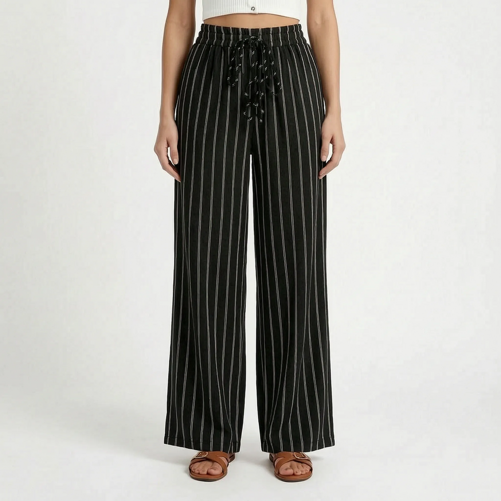 Stripeora | Striped Wide Leg Pants