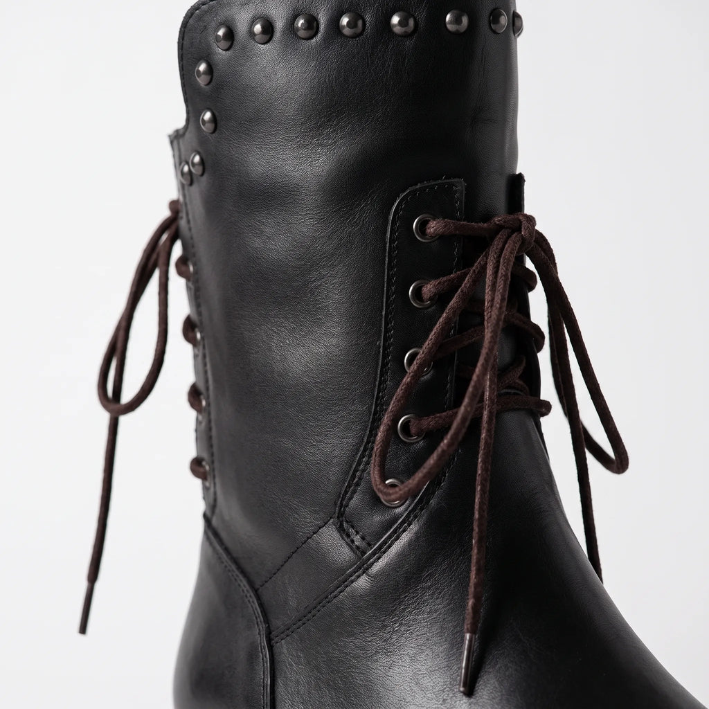 Treadis | Women's Chunky Heel Lace-Up Ankle Boots