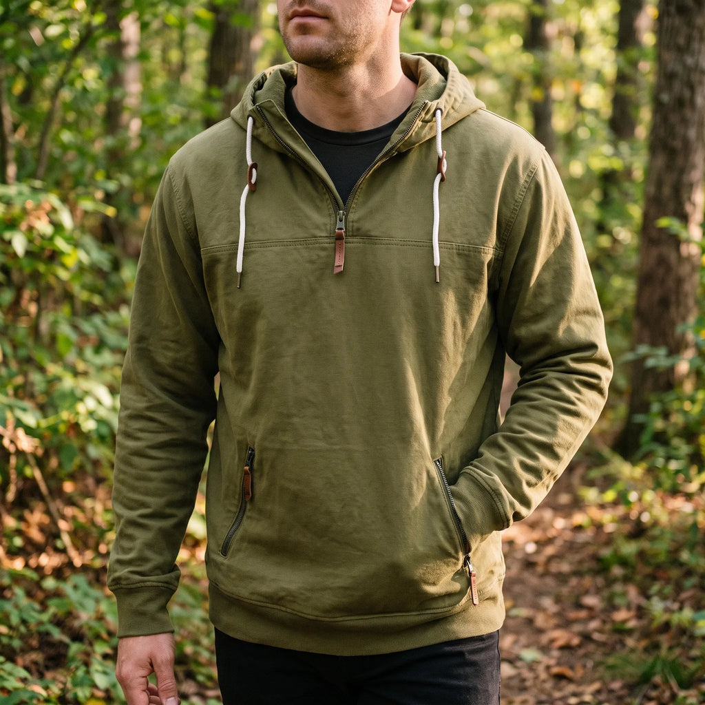 TrekZip - Men's Half-Zip Pullover Hoodie