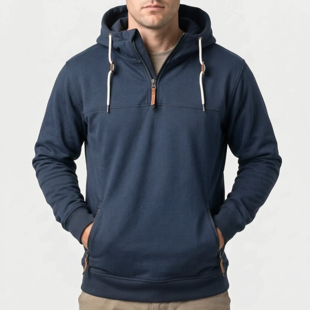 TrekZip - Men's Half-Zip Pullover Hoodie
