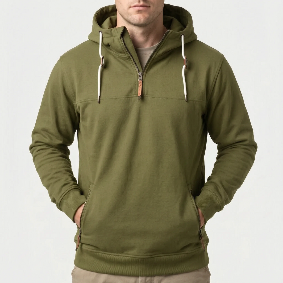 TrekZip - Men's Half-Zip Pullover Hoodie
