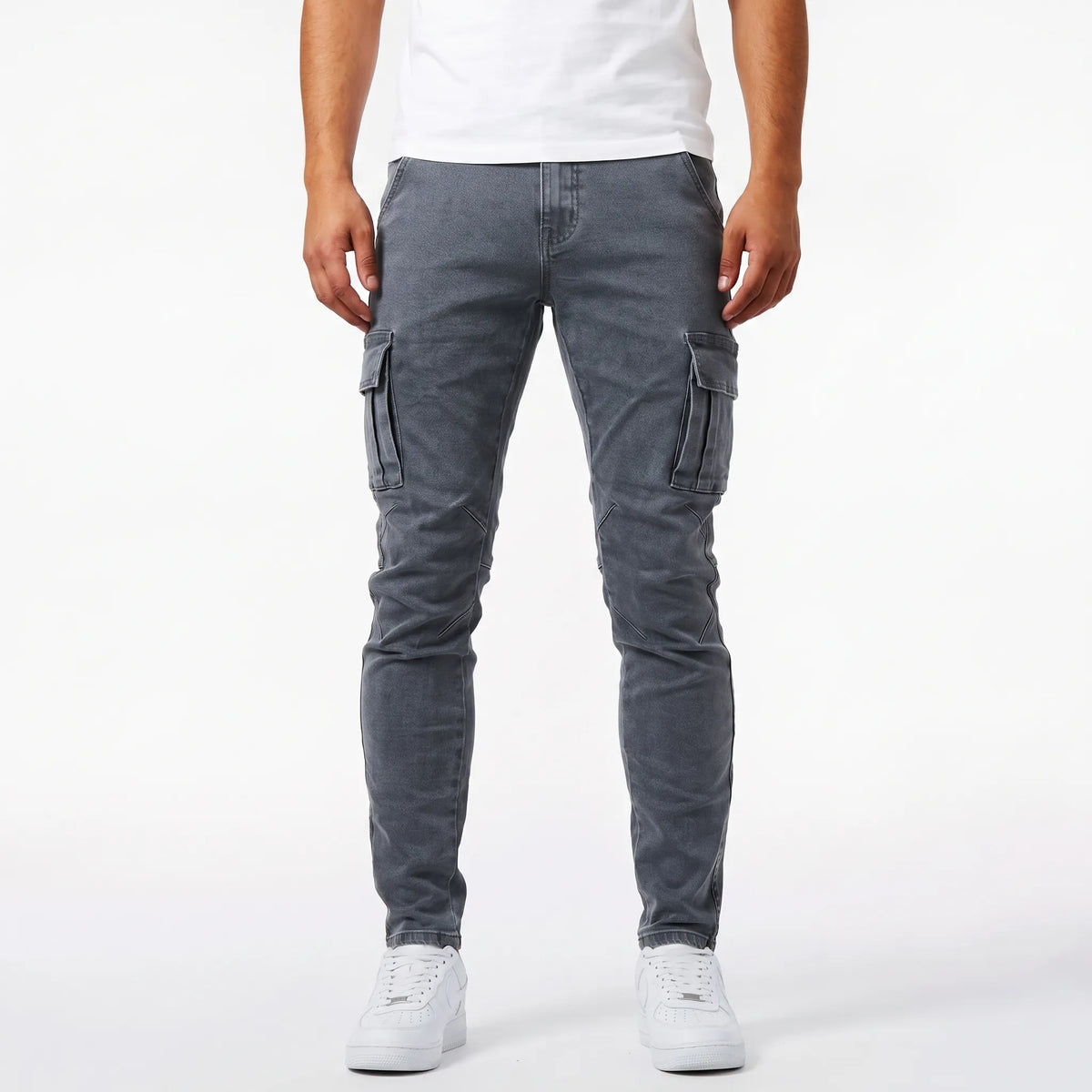 UrbaneTrek - Skinny-Fit Men's Cargo Pants