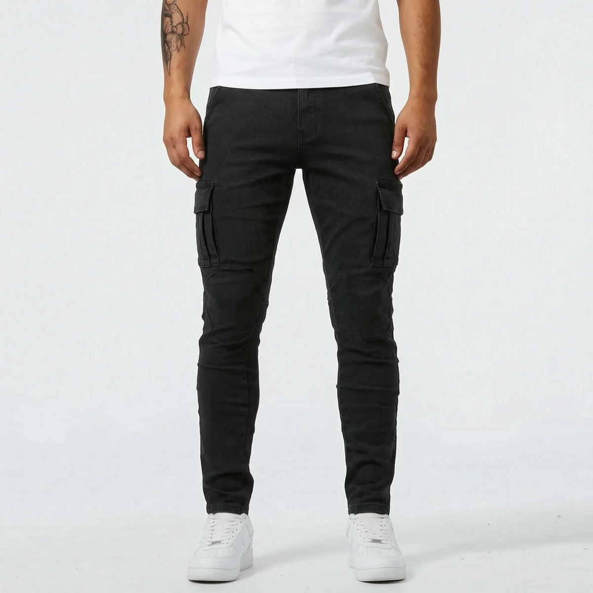 UrbaneTrek - Skinny-Fit Men's Cargo Pants