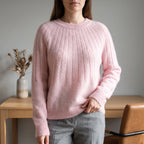 Vellate | Classic Ribbed Crewneck Knit Sweater