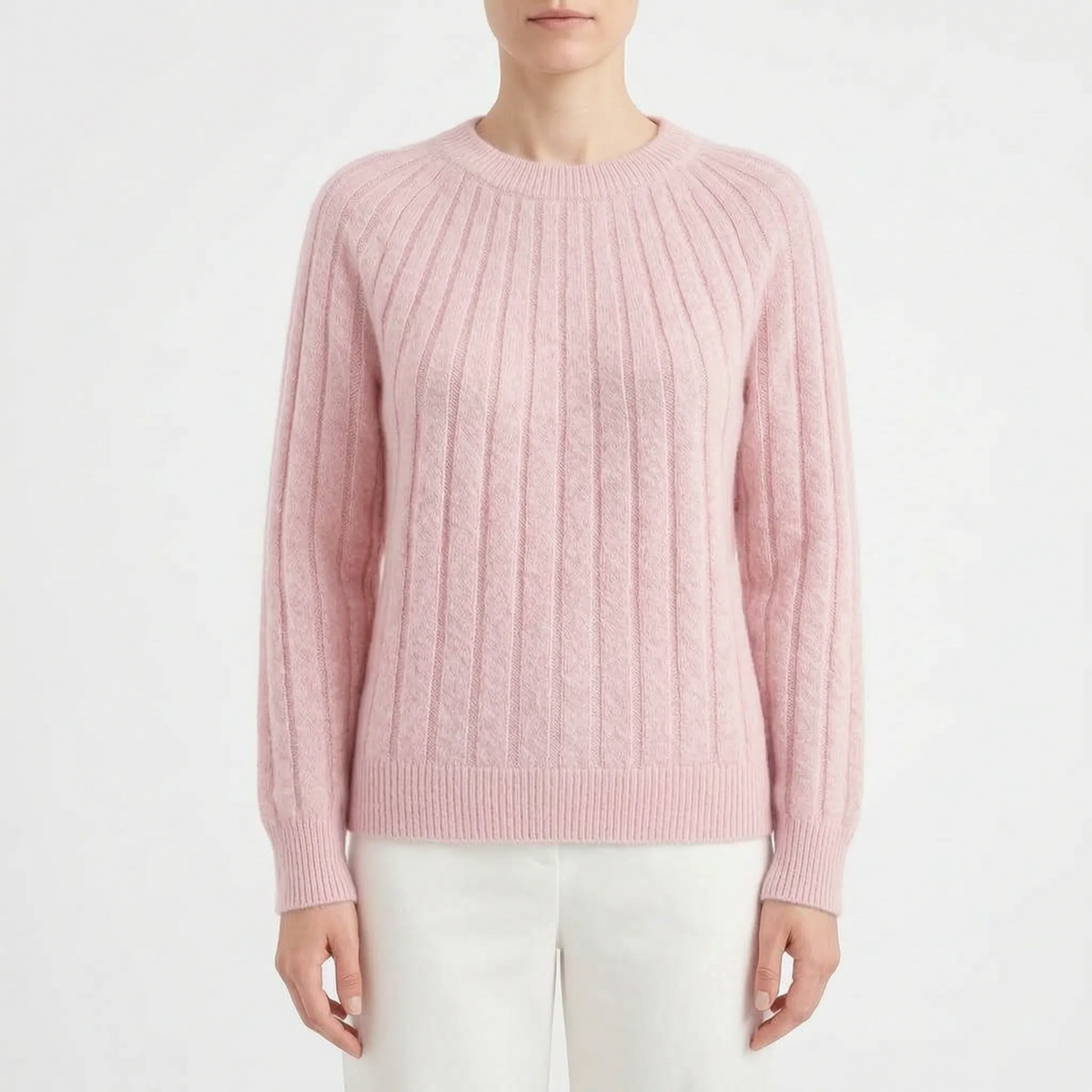 Vellate | Classic Ribbed Crewneck Knit Sweater