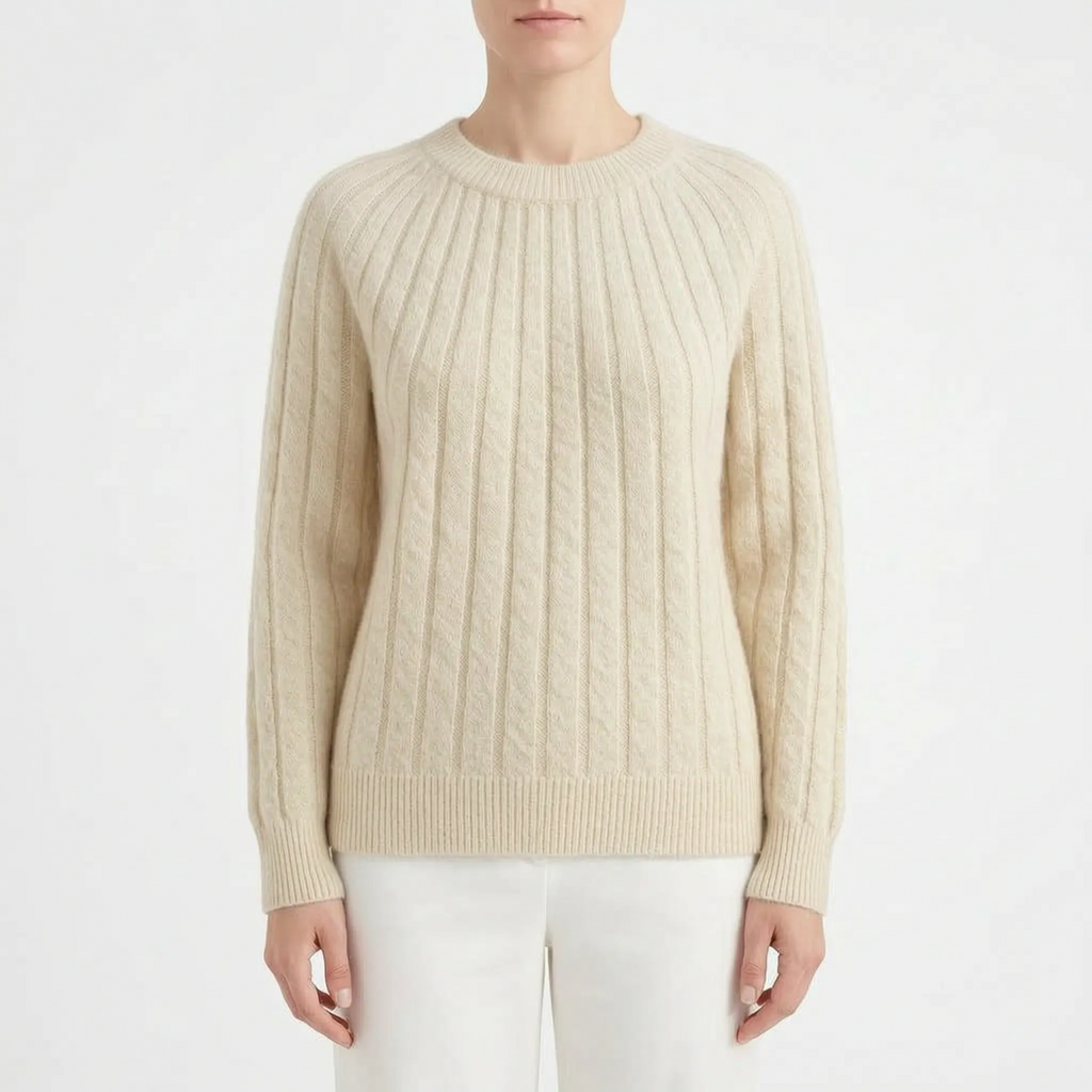 Vellate | Classic Ribbed Crewneck Knit Sweater