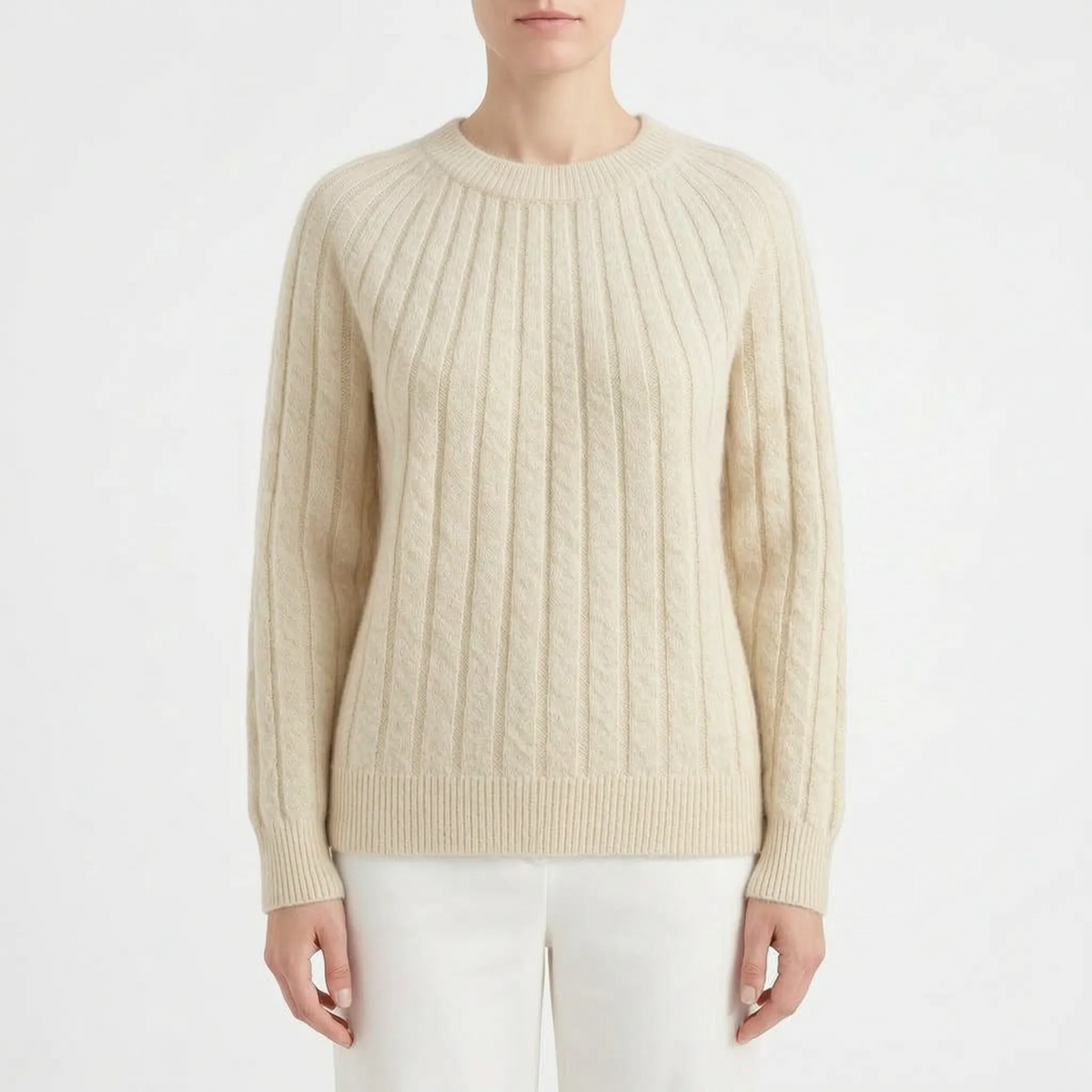 Vellate | Classic Ribbed Crewneck Knit Sweater