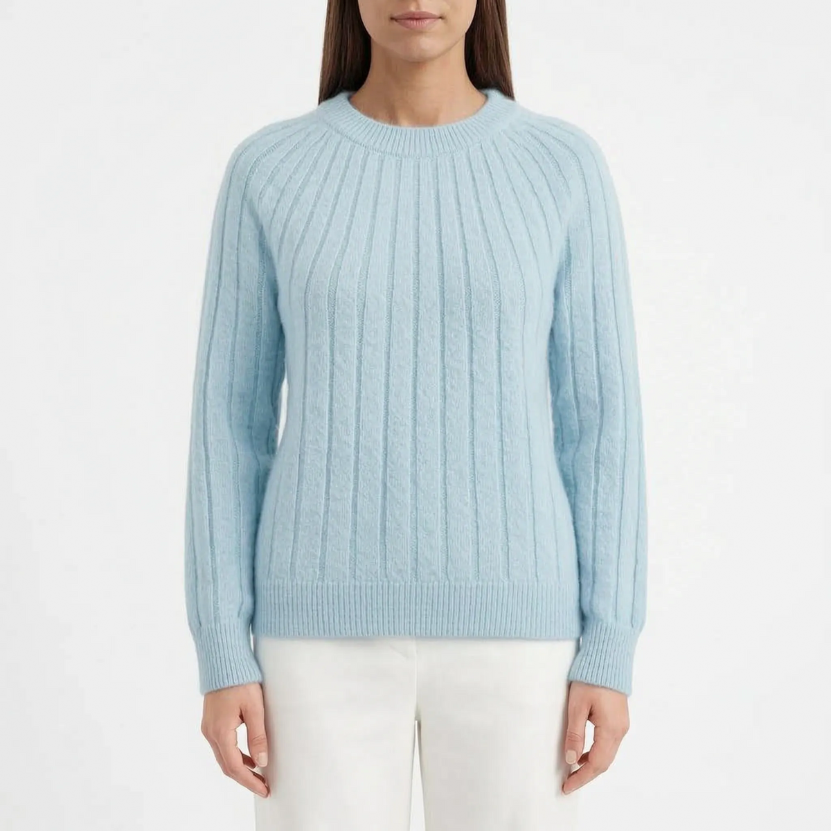 Vellate | Classic Ribbed Crewneck Knit Sweater