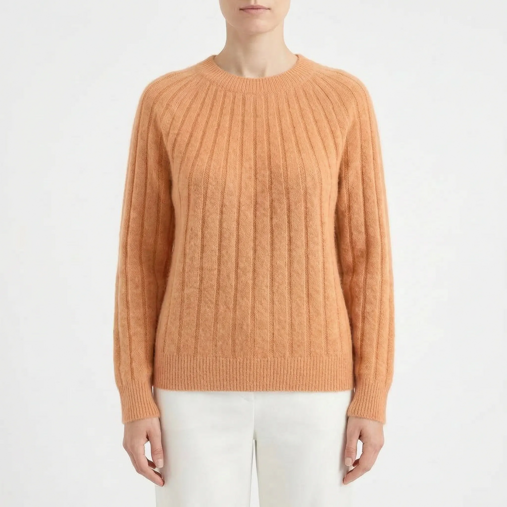 Vellate | Classic Ribbed Crewneck Knit Sweater