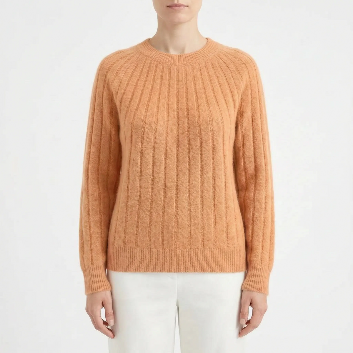 Vellate | Classic Ribbed Crewneck Knit Sweater