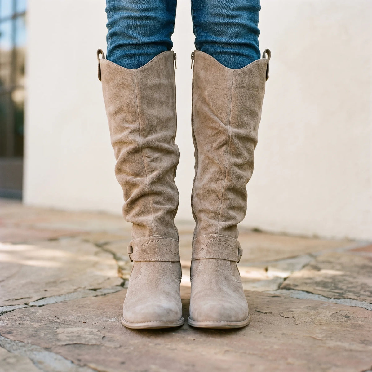 WestStride | Tall Western-Inspired Low-Heel Cowboy Boots