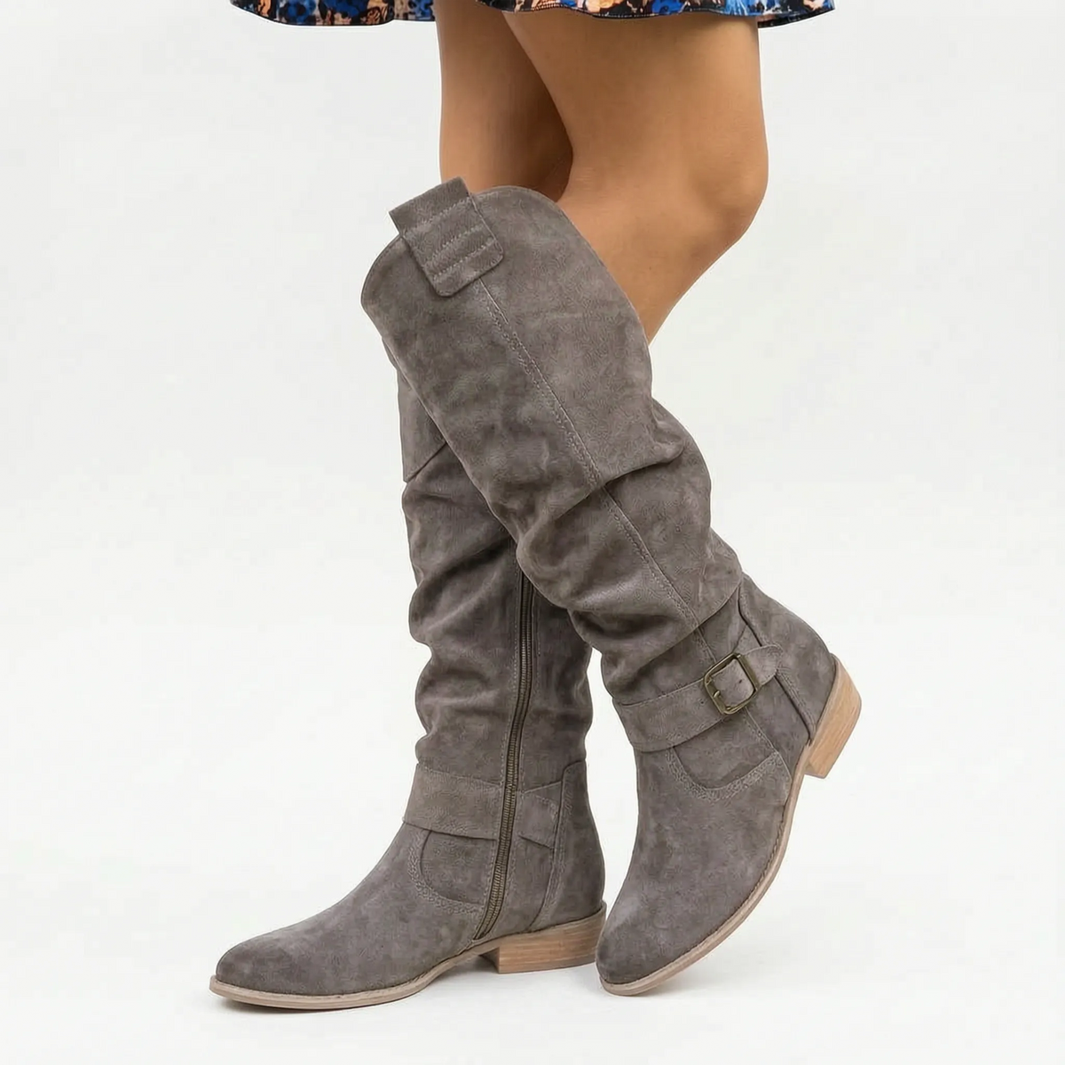 WestStride | Tall Western-Inspired Low-Heel Cowboy Boots