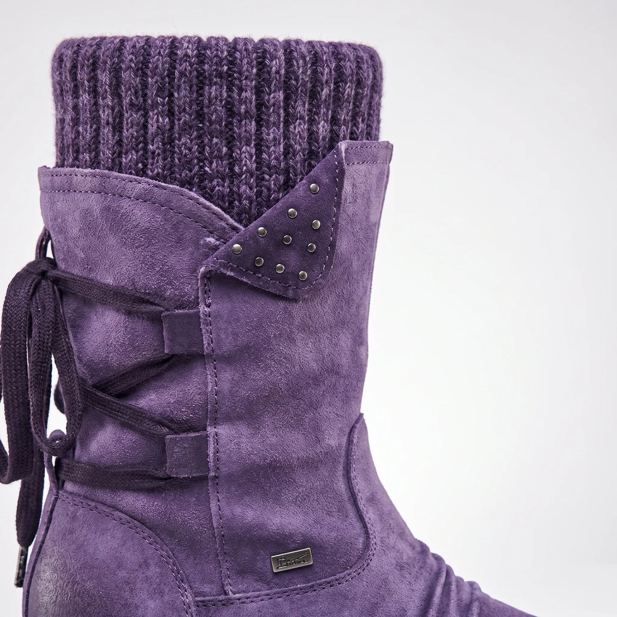 WinterStrides | Casual Knit-Collar Winter Ankle Boots