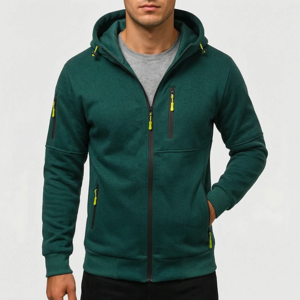 ZipKnit - Casual Full-Zip Men's Hoodie