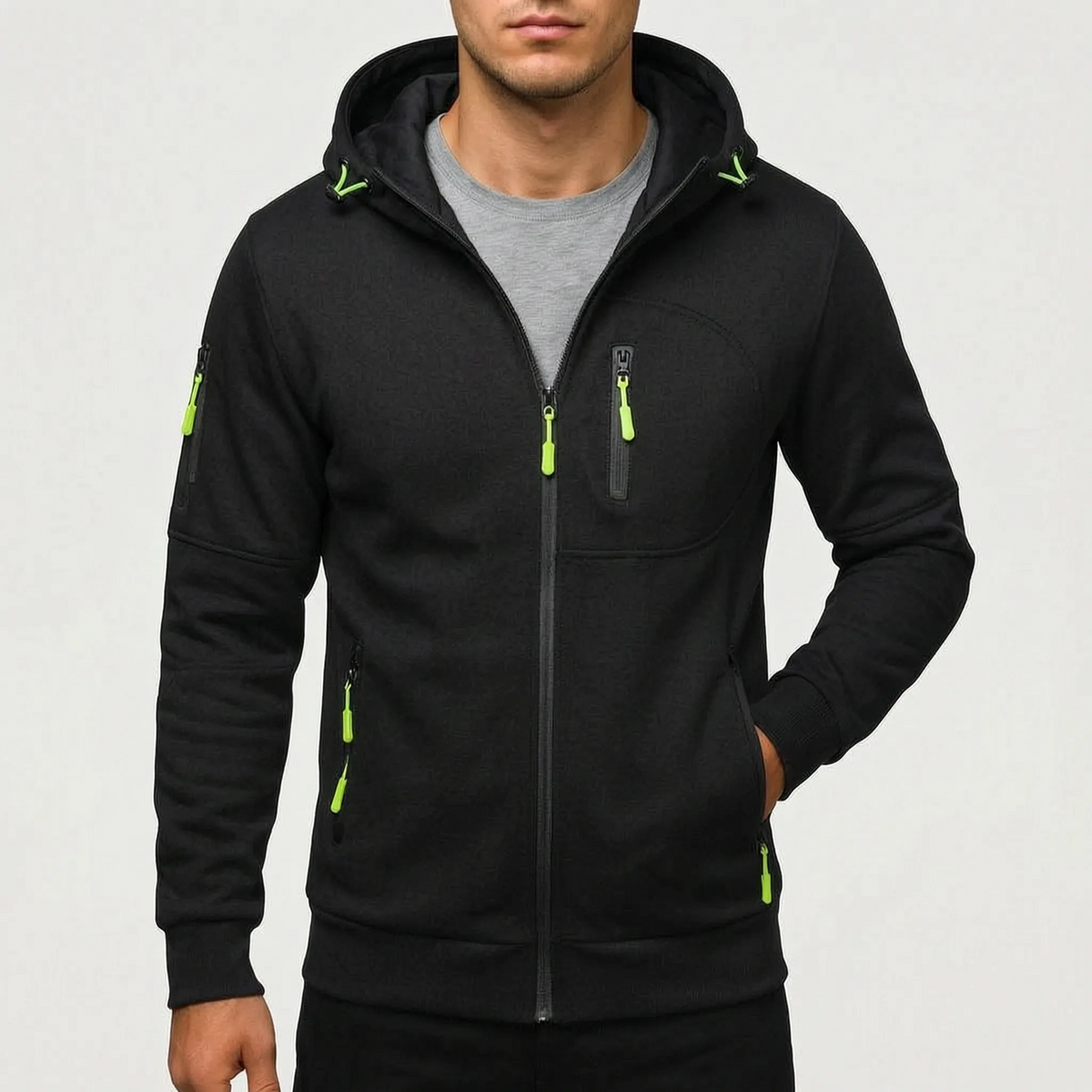 ZipKnit - Casual Full-Zip Men's Hoodie