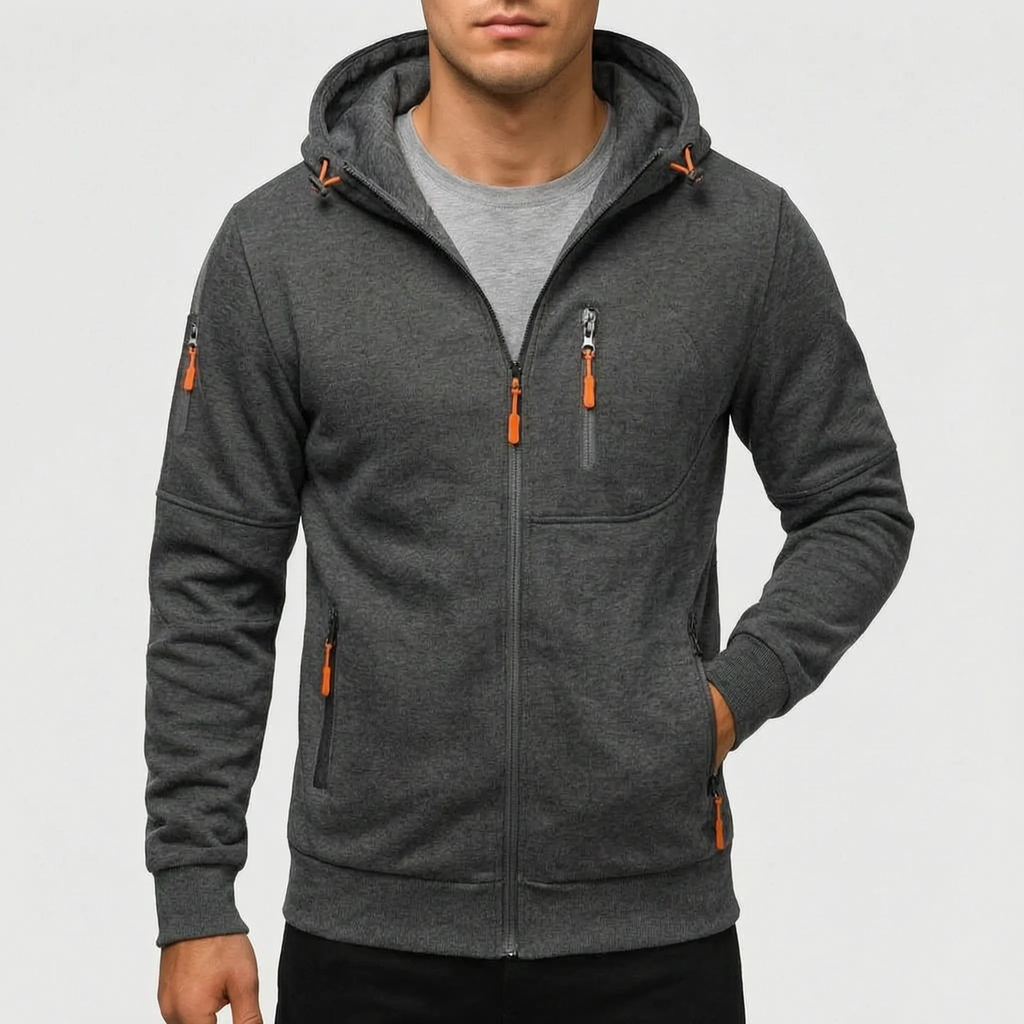 ZipKnit - Casual Full-Zip Men's Hoodie