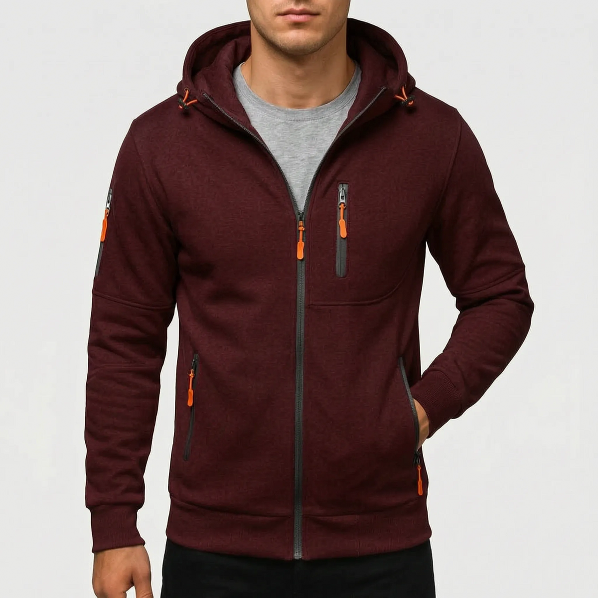 ZipKnit - Casual Full-Zip Men's Hoodie