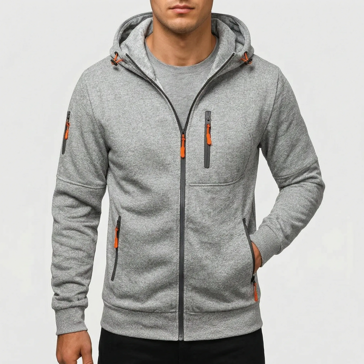 ZipKnit - Casual Full-Zip Men's Hoodie