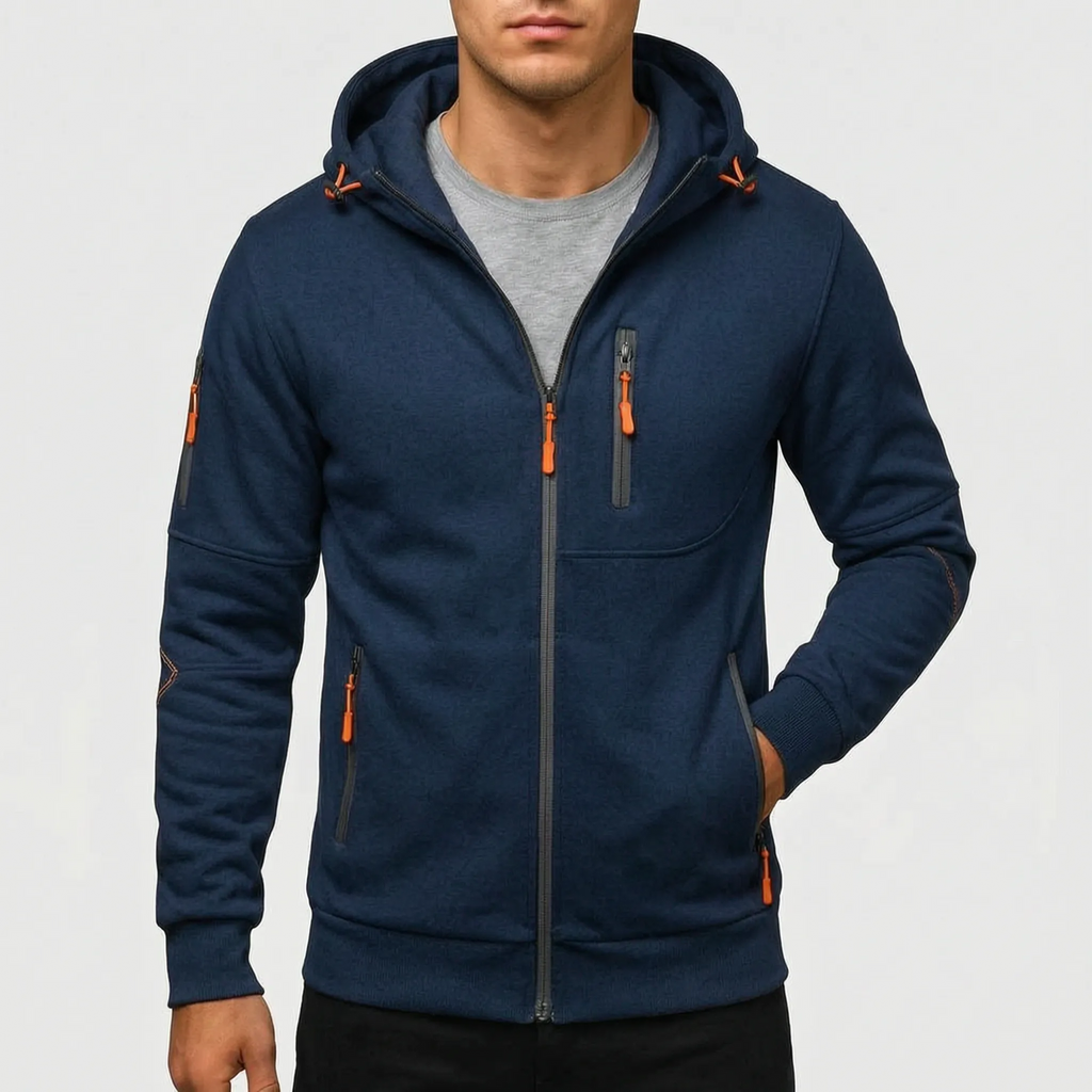 ZipKnit - Casual Full-Zip Men's Hoodie