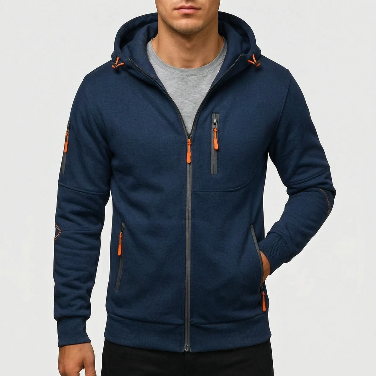 ZipKnit - Casual Full-Zip Men's Hoodie