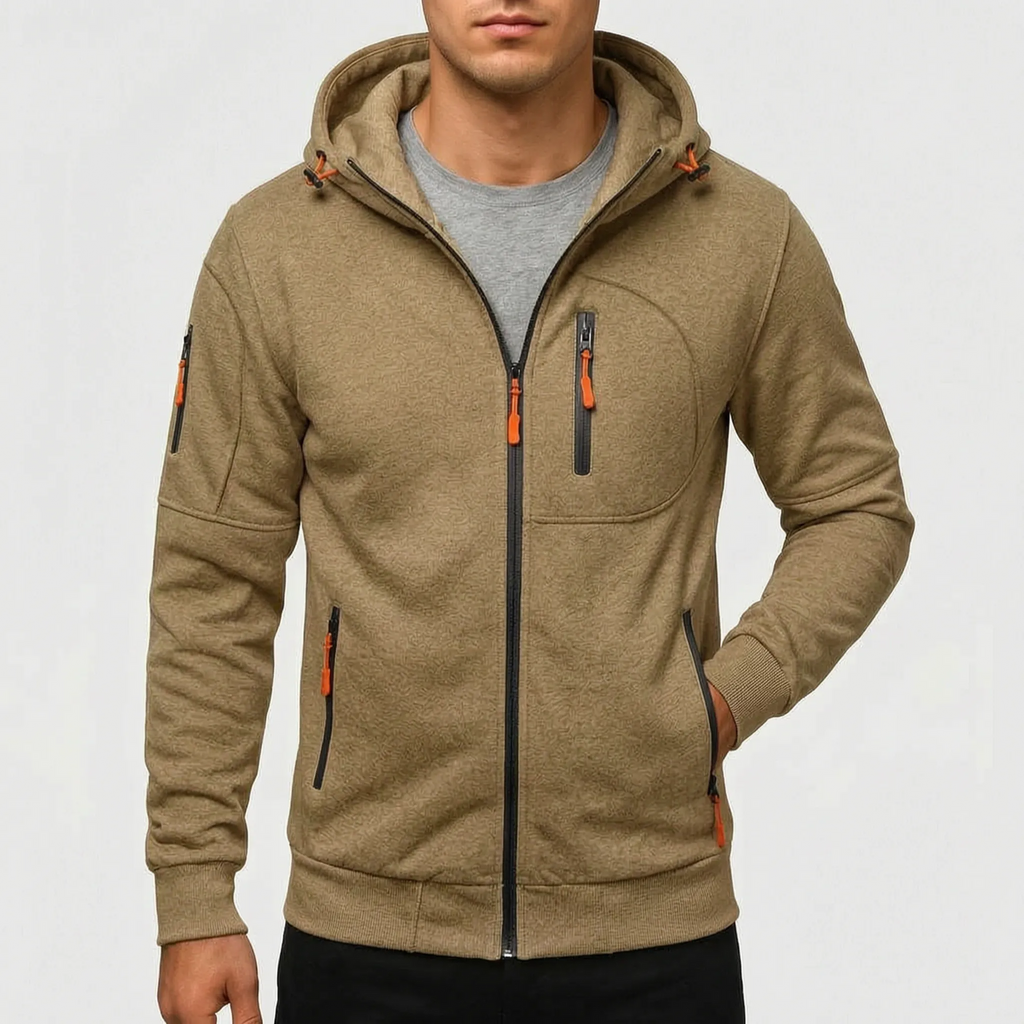 ZipKnit - Casual Full-Zip Men's Hoodie